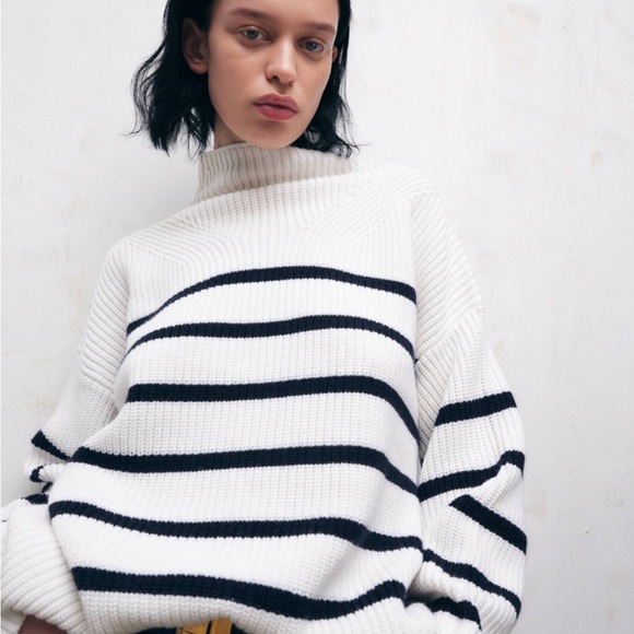 A.L.C. Louise Merino Wool Stripe Sweater NWT - Picture 1 of 5